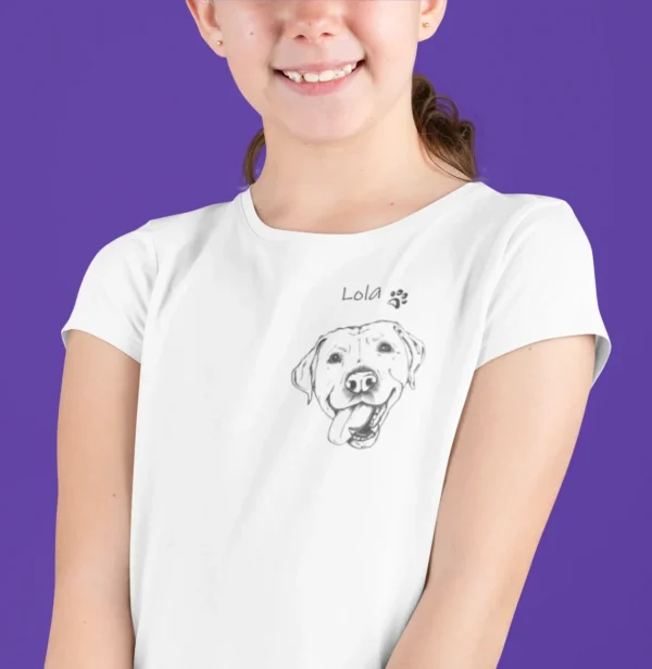 Personalizowana koszulka z psem Personalizowana koszulka dla dzieci z Labradorem