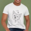 Personalizowana koszulka z psem Męska personalizowana koszulka z Yorkiem | Koszulka z psem