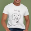 Personalizowana koszulka z psem Męska personalizowana koszulka z Labradorem | Koszulka z psem