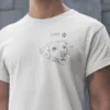 Personalizowana koszulka z psem Męska personalizowana koszulka z Golden retrieverem | Koszulka z psem