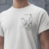 Personalizowana koszulka z psem Męska personalizowana koszulka z Buldogiem francuskim | Koszulka z psem