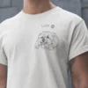 Personalizowana koszulka z psem Męska personalizowana koszulka z Maltańczykiem | Koszulka z psem