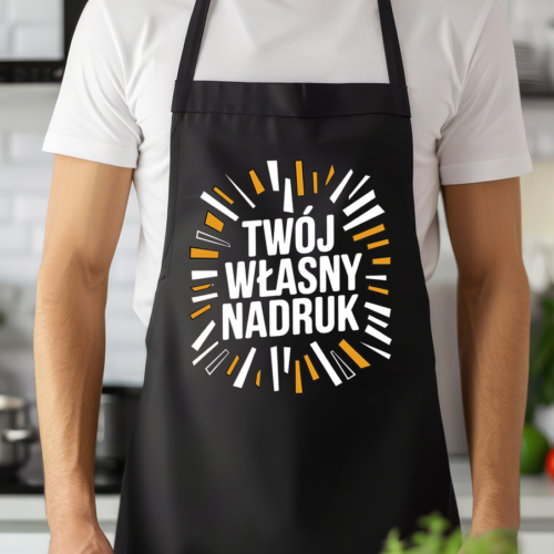 Fartuch Kuchenny z Własnym Nadrukiem, Zdjęciem lub Napisem | Czarny, Czerwony, Niebieski Unisex Na Prezent