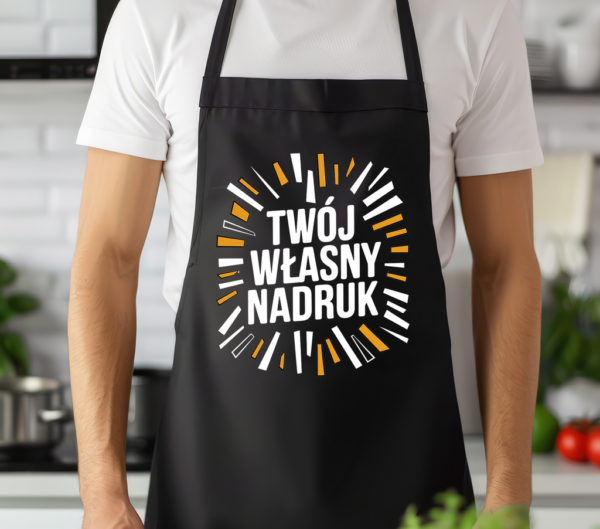 Fartuch Kuchenny z Własnym Nadrukiem, Zdjęciem lub Napisem | Czarny, Czerwony, Niebieski Unisex Na Prezent
