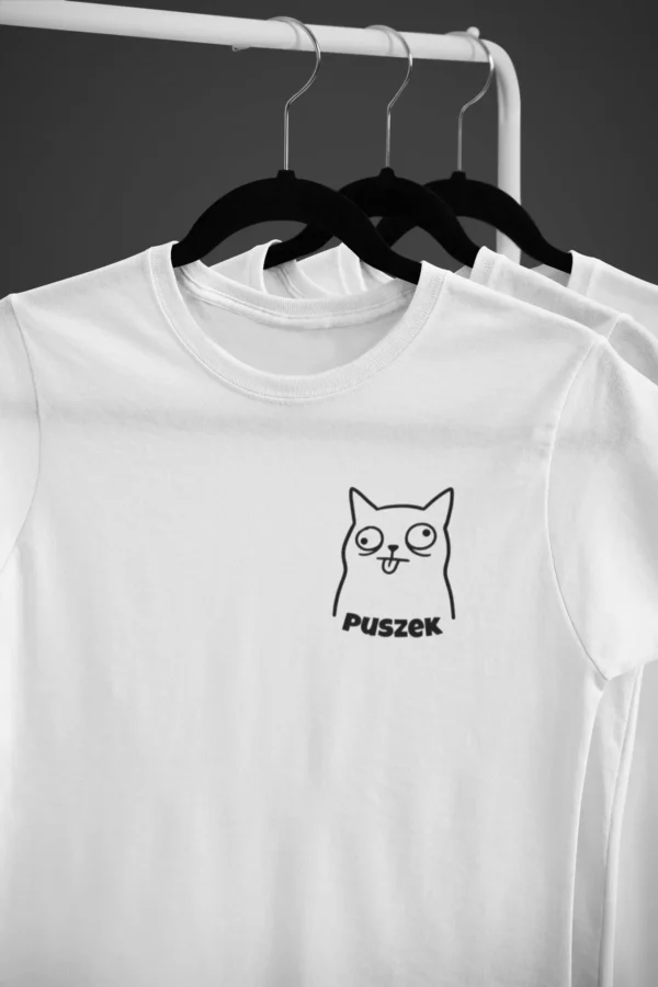 Męska personalizowana śmieszna koszulka z kotem i własnym Imieniem